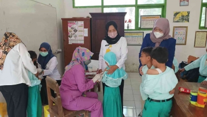 Pengabdian Masyarakat Universitas Negeri Malang Menyukseskan Imunisasi Bias (Bulan Imunisasi Anak Sekolah) di Sekolah Dasar Desa Tempursari