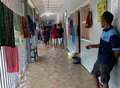 Rutan Majene Terendam Banjir Hingga Lutut, Petugas dan Warga Binaan Masih Aman
