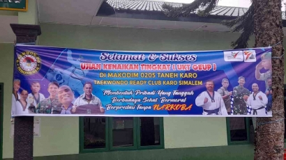 UKT GEUP Taekwondo Ready Club Karo Simalem di Makodim 0205/Tanah Karo