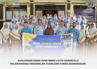 Dalam Rangka Pengenalan Tugas dan Fungsi Keimigrasian, Siswa-Siswi SMK Negeri 1 Kota Gorontalo Lakukan Kunjungan Ke Kantor Imigrasi Gorontalo
