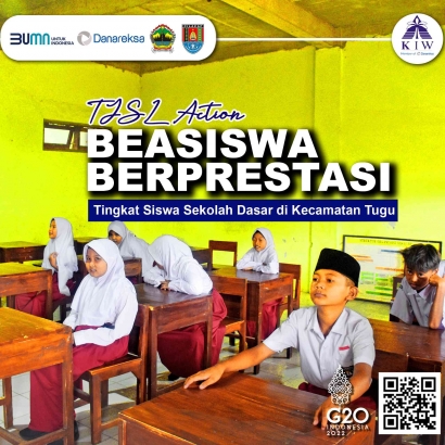 KIW Berikan Beasiswa Berprestasi Tingkat Sekolah Dasar di Kecamatan Tugu Semarang