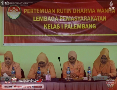 Pertemuan Rutin Arisan Dharma Wanita Persatuan Lapas Kelas I Palembang