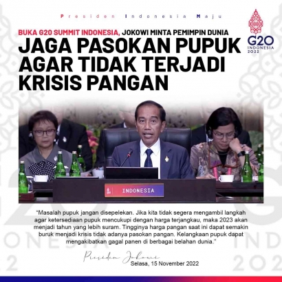 Jokowi Minta Pemimpin Dunia Jaga Pasokan Pupuk