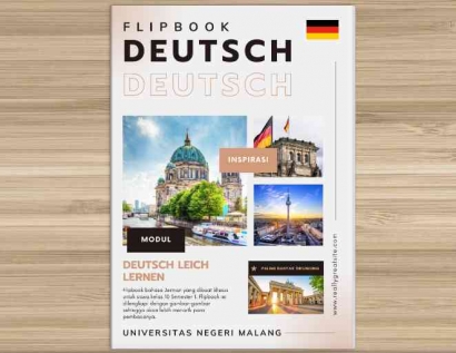Mahasiswi Universitas Negeri Malang Kembangkan Media Pembelajaran Interaktif Flipbook Bahasa Jerman Deutsch Leich Lernen