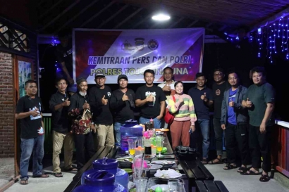 Pererat Silaturahmi, KapolresTouna Makan Bareng bersama Wartawan