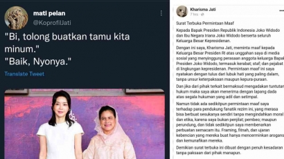 Permintaan Maaf Kharisma Jati, Penghina Iriana Joko Widodo