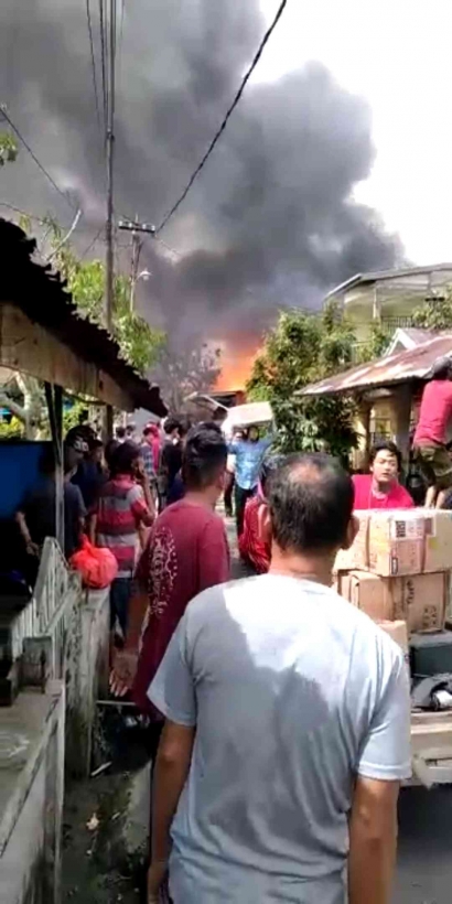 Musibah Kebakaran di Inhil Riau Hanguskan Empat Rumah Warga