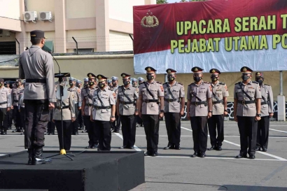 Kapolres Semarang Pimpin Sertijab Kasat, Kabag, dan Kapolsek