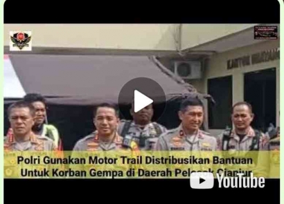 Tak Bisa Dilalui Kendaraan Roda 4, Polri Gunakan Motor Trail Kirim Bantuan Korban Gempa Bumi yang di Pelosok Cianjur