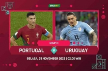 Gambar Artikel Portugal vs Uruguay, Ujian Darwin Nunez dan Kolega Serta  Misi Balas Dendam Cristiano Ronaldo dan Rekan-Rekan