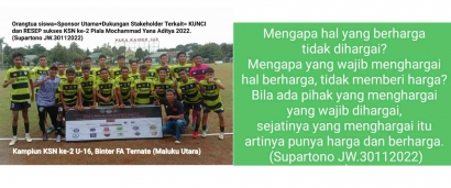 Menghargai yang Layak Dihargai di KSN ke-2 Piala Mochammad Yana Aditya 2022