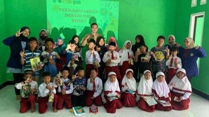 Mahasiswa KKN MBKM UM 2022: Sosialisasi PHBS Mencuci Tangan kepada Anak Sekolah Dasar Desa Srabah