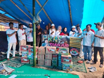 Tim BN Holik Berikan Bantuan Korban Gempa Cianjur