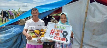 Penuhi Gizi untuk Korban Gempa Cianjur, BMH Jatim Salurkan Bantuan Paket Gizi