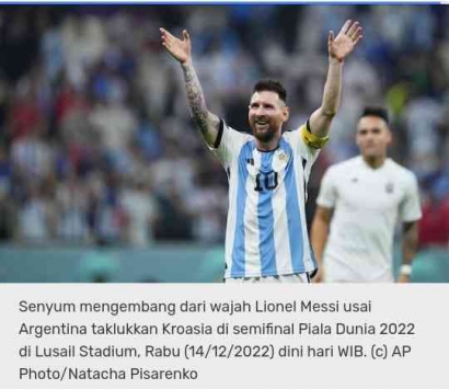 Selangkah Lagi Messi bersama Argentina Juara Dunia 2022
