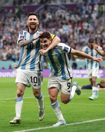Messi dan Julian Alvarez Luar Biasa, Argentina Pertahanan Rekor Tak Terkalahkan di Semifinal Piala Dunia