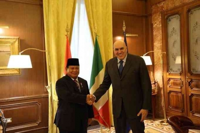 Bersama Menhan Italia, Prabowo Bahas Modernisasi Alutsista