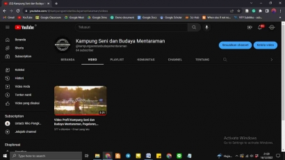 Mendukung Branding Dusun Mentaraman sebagai Kampung Seni Melalui Publikasi Media Sosial Youtube