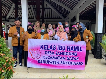 Cegah Stunting, Mahasiswa Univet Bantara Sukoharjo Sosialisasi 100 HPK dan Pola Asuh pada Ibu Hamil di Desa Sanggung