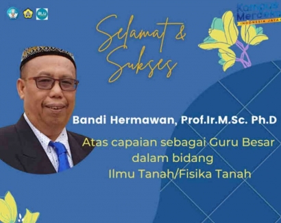 Prof Dr Ir Bandi Hermawan, M.Sc Dikukuhkan sebagai Guru Besar di Fakultas Pertanian Universitas Bengkulu