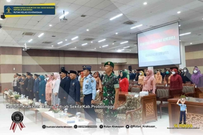 Karutan Kraksaan Menghadiri Serah Terima Jabatan Sekretaris Daerah (Sekda) Kabupaten Probolinggo