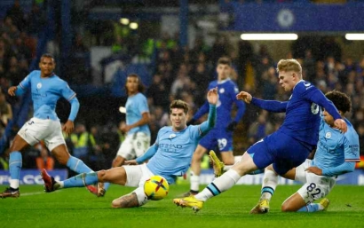 Chelsea Vs Manchester City 0-1: Gol Mahrez Permalukan The Blues di Stamford Bridge