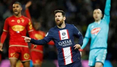 PSG Vs Angers 2-0, Lionel Messi Sumbang Gol untuk Kemenangan Les Parisiens
