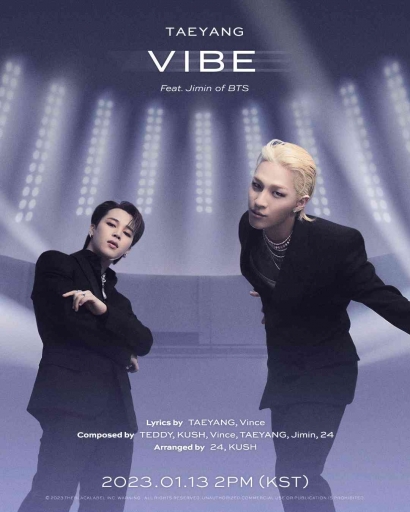 Collab antara 2 Monster K-pop, Taeyang Bigbang dan Jimin BTS 'Vibe'