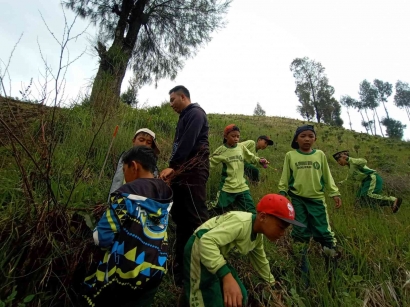 Monev Perkembangan Bibit Pohon Cemara Tahap 1 - Gerakan Tanam 1000 Bibit Pohon Cemara di Desa Ranupani