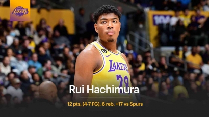 Rui Hachimura Sukses Jadi Pemecah Kebuntuan LA Lakers di Laga Debutnya