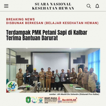Terdampak PMK! Kementan Beri Bantuan Darurat Peternak di Kalimantan Barat
