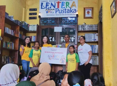 Berbagi dengan Donat, Krispy Kreme Gelar CSR di TBM Lentera Pustaka Bogor