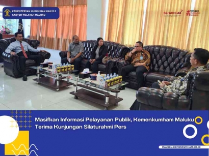 Masifkan Informasi Pelayanan Publik, Kemenkumham Maluku Terima Kunjungan Silaturahmi Pers