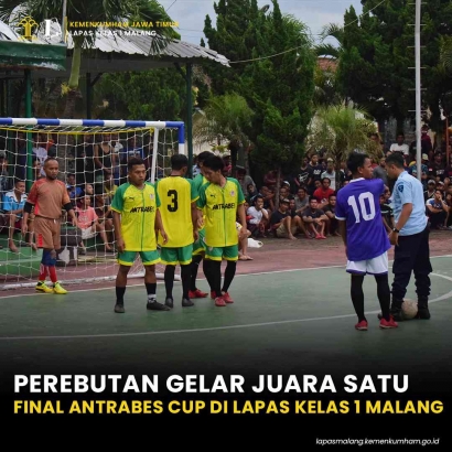 Seru! Final Pertandingan Futsal Antrabes Cup di Lapas Kelas I Malang