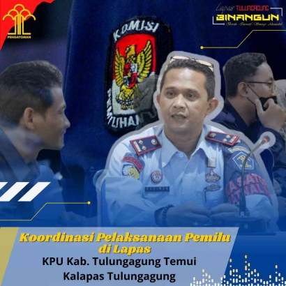Koordinasi Pelaksanaan Pemilu di Lapas, KPU Kabupaten Tulungagung Temui Kalapas Tulungagung