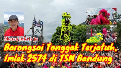 Barongsai Tonggak Terjatuh, Imlek 2574 di TSM Bandung