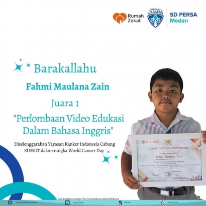 Fahmi Maulana Zain Juara I Kompetisi Membuat Video Edukasi Bahasa Inggris