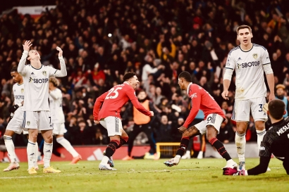 Manchester United Vs Leeds United 2-2, Gol Sancho Selamatkan Setan Merah dari Kekalahan