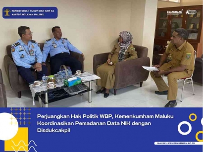 Perjuangkan Hak Politik WBP, Kemenkumham Maluku Koordinasikan Pemadanan Data NIK dengan Disdukcakpil