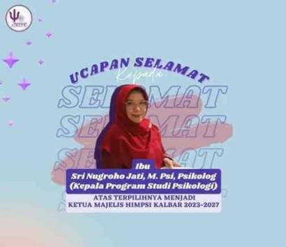 Kaprodi Psikologi Fikes Universitas Muhammadiyah Pontianak Terpilih Sebagai Ketua Majelis HIMPSI Kalbar