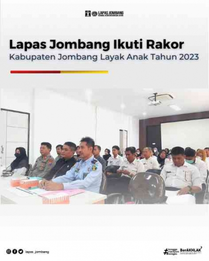 Lapas Jombang Kanwil Kemenkumham Jawa Timur Ikuti Rakor Kabupaten Jombang Layak Anak Tahun 2023
