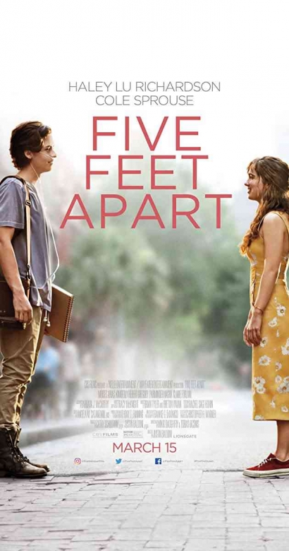 Review "Five Feet Apart": Kekuatan Cinta dari Sepasang Remaja yang Mengidap Penyakit Langka