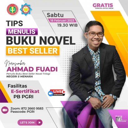 Tips Menulis Buku Novel Best Seller Bersama Ahmad Fuadi