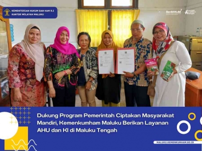 Dukung Program Pemerintah Ciptakan Masyarakat Mandiri, Kunham Maluku Berikan Layanan AHU dan KI di Maluku Tengah