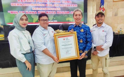 PT Mitra Natura Raya Menerima Penghargaan atas Partisipasi dan Kontribusi pada Bulan Dana PMI Kota Bogor Tahun 2022
