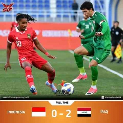 Timnas Indonesia Dibungkam 10 Pemain Irak  0-2