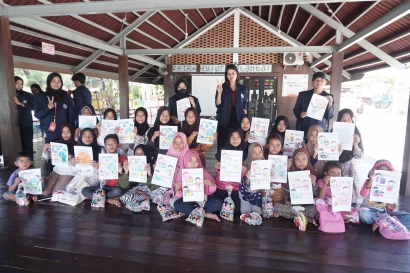 Mahasiswa KKN Universitas Budi Luhur Gelar Sosialisasi Pengolahan Sampah 3R dan Edukasi Menggambar di Pulau Kelapa