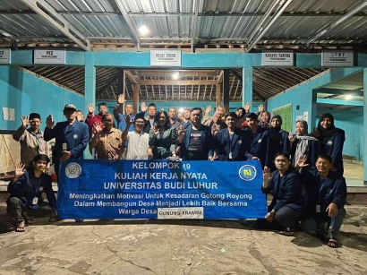 Rangkaian Kegiatan KKN Kelompok 19 Universitas Budi Luhur dengan Tema "Meningkatkan Motivasi untuk Kesadaran Gotong Royong dalam Membangun Desa Menjadi Lebih Baik Bersama Warga Dusun GunungKrambil"
