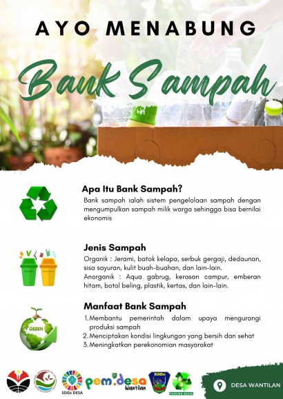 Poster Bank Sampah: Strategi Efektif Desa Wantilan dalam Mengurangi Sampah dan Meningkatkan Kesadaran Lingkungan