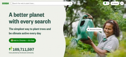 Mengenal Ecosia, Search Engine Hijau Penanaman Pohon